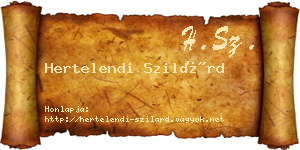 Hertelendi Szilárd névjegykártya