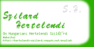 szilard hertelendi business card